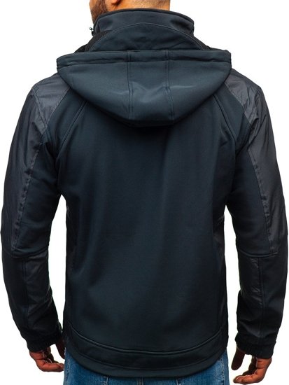 Férfi softshell dzseki grafit színben Bolf P06