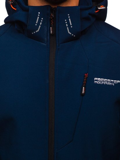 Férfi softshell dzseki gránátkék színben Bolf BK122