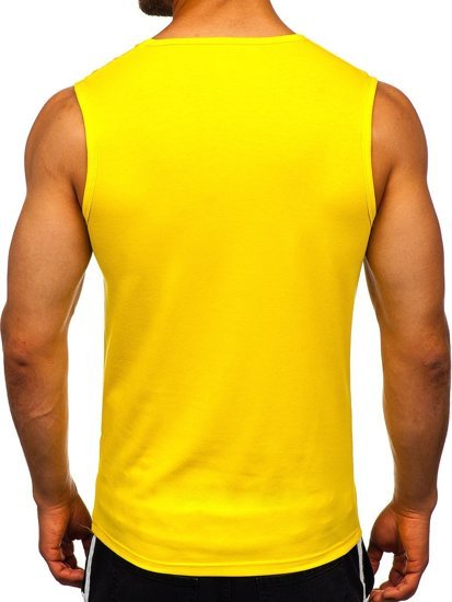 Férfi tank-top minta nélkül sárga-neon Bolf 99001