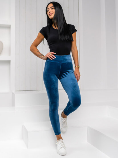 Kék bársony női leggings Bolf W5231