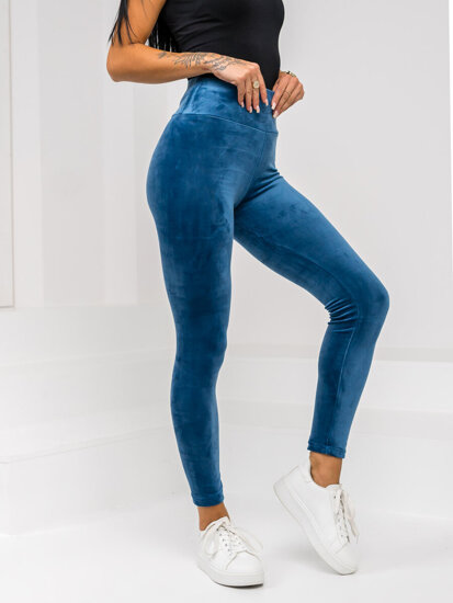 Kék bársony női leggings Bolf W5232