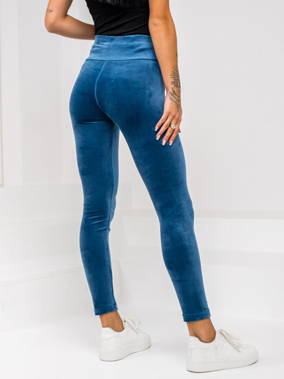 Kék bársony női leggings Bolf W5232