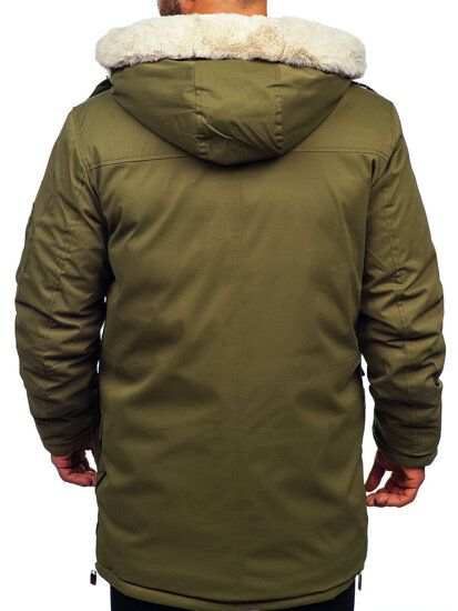 Khaki férfi téli parka kabát Bolf 5M3123