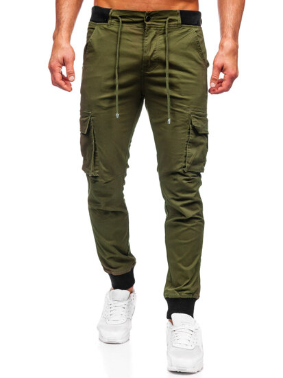 Khaki színű férfi jogger oldalzsebes nadrág Bolf MP0208MV