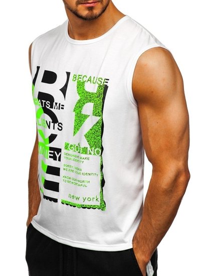 Mintás tank-top fehér Bolf KS2077