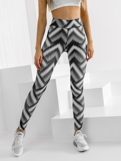 Női leggings fekete-fehér színben Bolf 20700