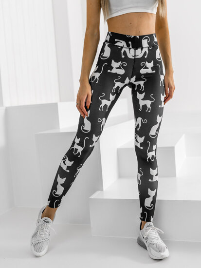 Női leggings fekete színben Bolf 20703