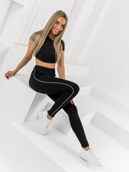 Női leggings fekete színben Bolf W6888