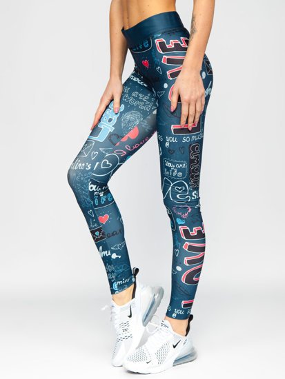 Női leggings gránátkék színben Bolf 20755