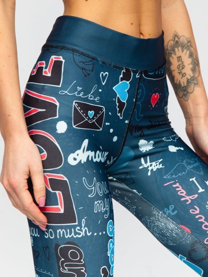 Női leggings gránátkék színben Bolf 20755