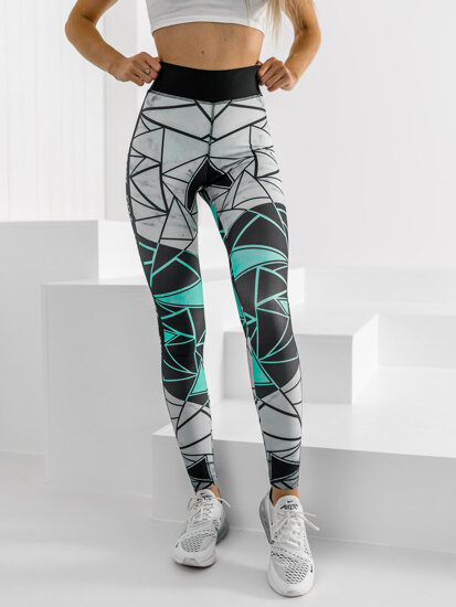 Női leggings mentazöld színben Bolf 20432