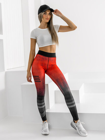 Női leggings piros színben Bolf 20433