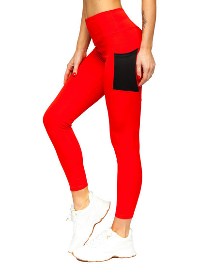 Piros női leggings nadrág Bolf XL009