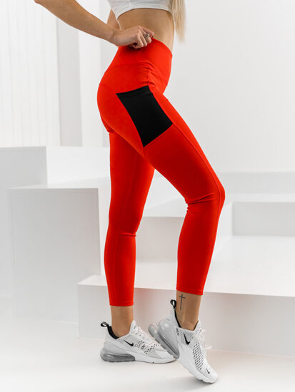 Piros női leggings nadrág Bolf XL009