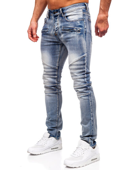 Sötétkék farmer férfi nadrág slim fit Bolf MP0094BS