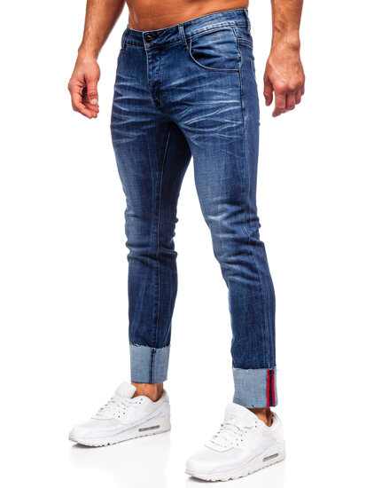 Sötétkék farmer férfi nadrág slim fit Bolf MP0106BS