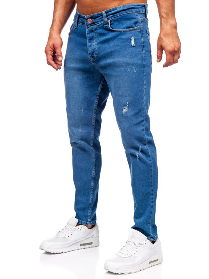 Sötétkék férfi farmer nadrág slim fit Bolf 6453