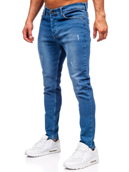 Sötétkék férfi farmer nadrág slim fit Bolf 6458