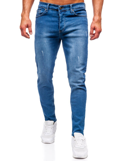 Sötétkék férfi farmer nadrág slim fit Bolf 6458