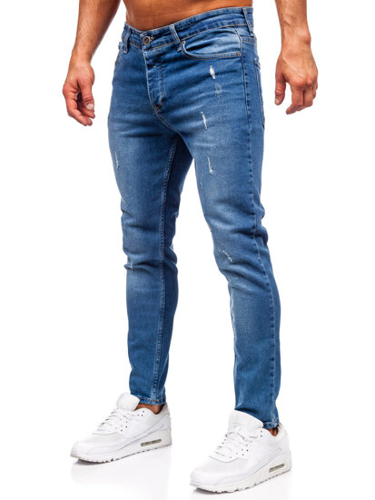 Sötétkék férfi farmer nadrág slim fit Bolf 6469