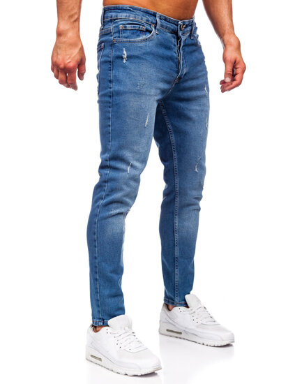 Sötétkék férfi farmer nadrág slim fit Bolf 6469