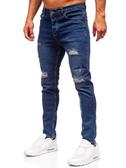 Sötétkék férfi farmer nadrág slim fit Bolf 6569