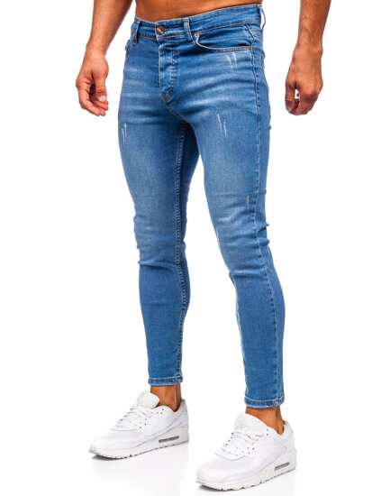 Sötétkék férfi farmernadrág skinny fit Bolf 5828