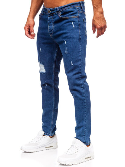 Sötétkék férfi farmernadrág slim fit Bolf 6553