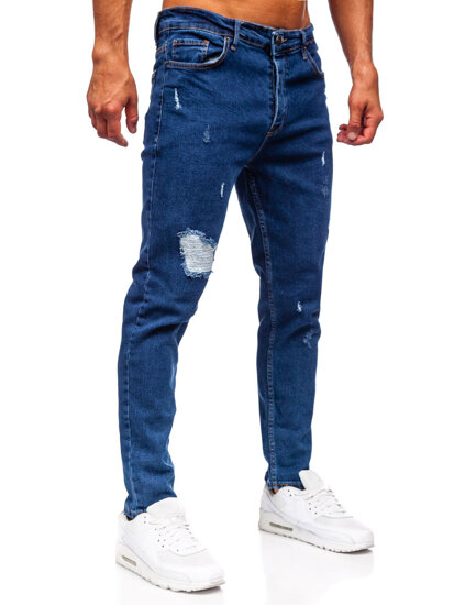 Sötétkék férfi farmernadrág slim fit Bolf 6553