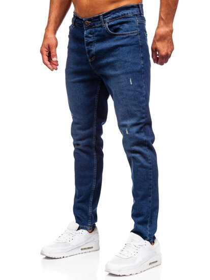 Sötétkék férfi farmernadrág slim fit Bolf 6561