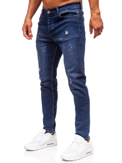 Sötétkék férfi farmernadrág slim fit Bolf 6571