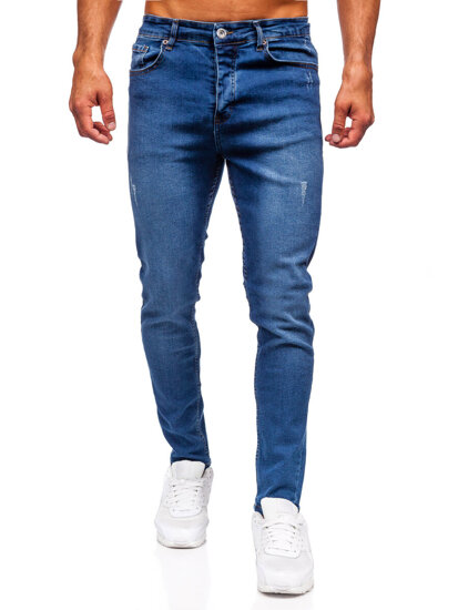 Sötétkék férfi farmernadrág slim fit Bolf 6585