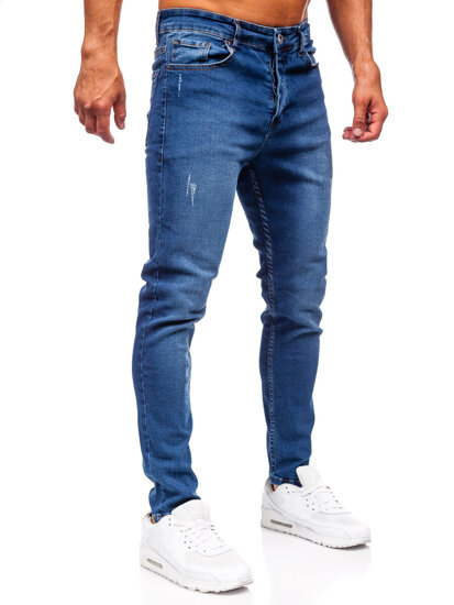 Sötétkék férfi farmernadrág slim fit Bolf 6585