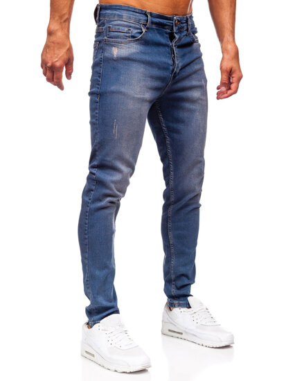 Sötétkék férfi farmernadrág slim fit Bolf 6587