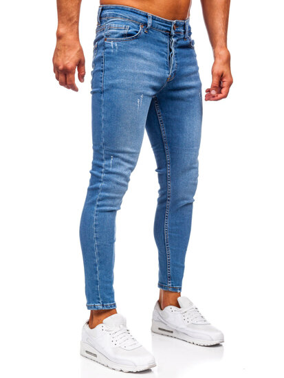 Sötétkék férfi skinny fit farmer Bolf 5828