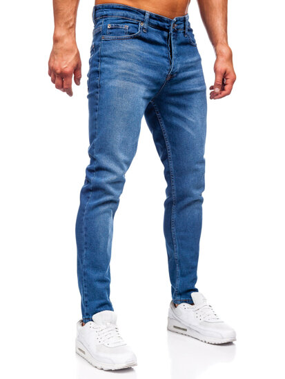 Sötétkék férfi slim fit farmer Bolf 6430