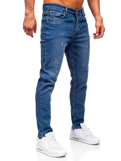 Sötétkék férfi slim fit farmer Bolf 6452