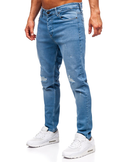 Sötétkék férfi slim fit farmer Bolf 6462