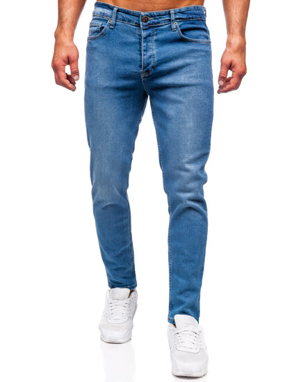 Sötétkék férfi slim fit farmer Bolf 6471