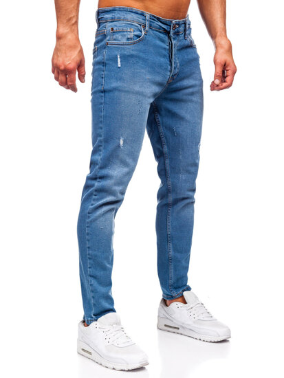 Sötétkék férfi slim fit farmer Bolf 6485