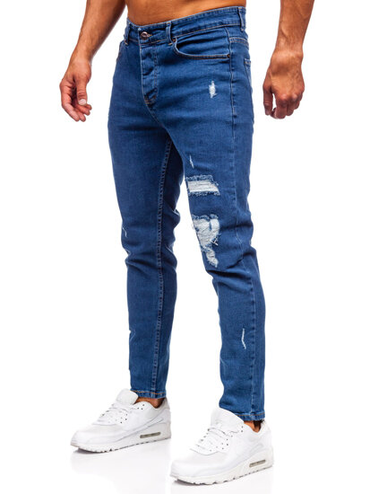 Sötétkék férfi slim fit farmer Bolf 6565