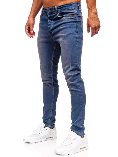 Sötétkék férfi slim fit farmer Bolf 6587