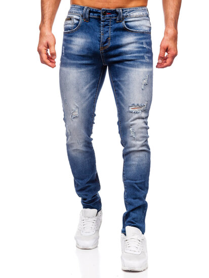 Sötétkék férfi slim fit farmer Bolf MP0134BS