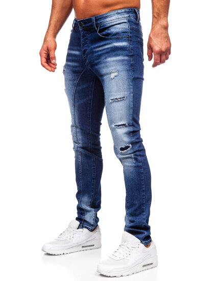 Sötétkék férfi slim fit farmer Bolf MP0159BS