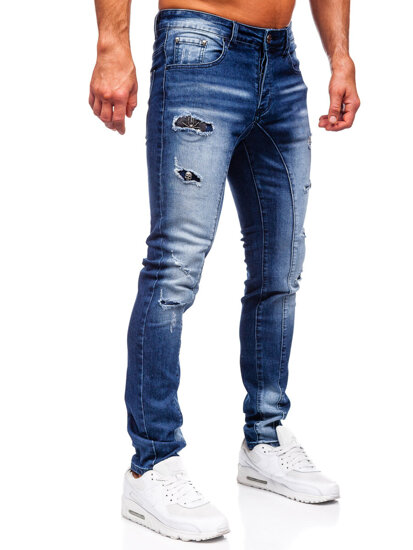 Sötétkék férfi slim fit farmer Bolf MP0159BS