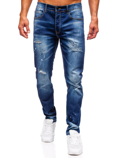 Sötétkék férfi slim fit farmer Bolf MP0170BS