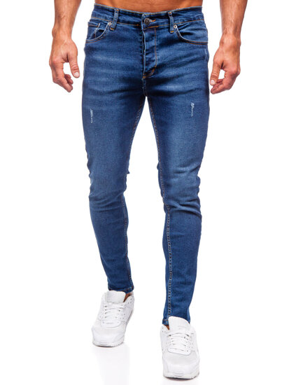 Sötétkék férfi slim fit farmernadrág Bolf 6264