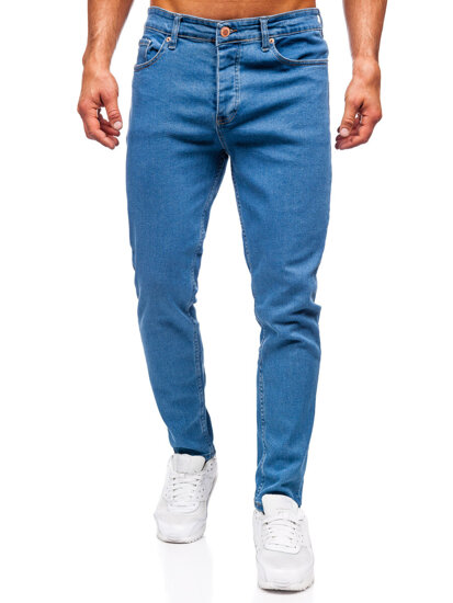 Sötétkék férfi slim fit farmernadrág Bolf 6455