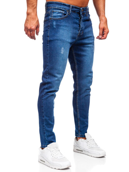 Sötétkék férfi slim fit farmernadrág Bolf 6758