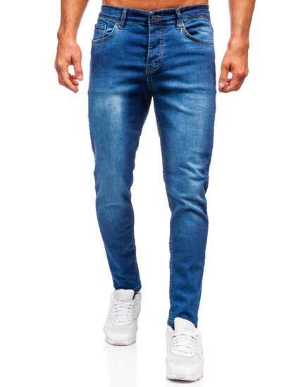 Sötétkék férfi slim fit farmernadrág Bolf 6761